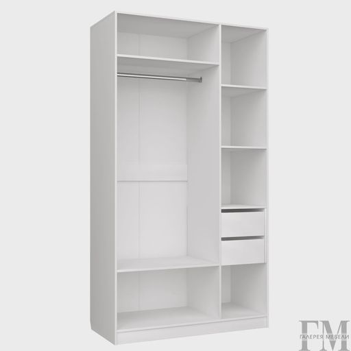 Трёхстворчатый шкаф «Чарли 25», белый